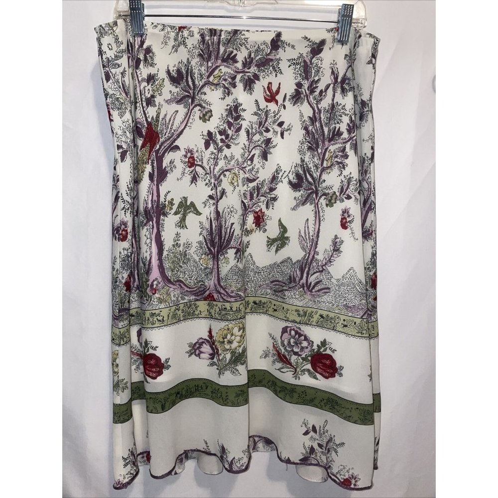 Dress U By Sharon Skirt Multicolored Flowing A Line XL Purple Green Burgandy